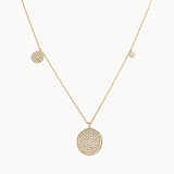 Micro-Pave Disc Necklace