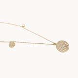 Micro-Pave Disc Necklace