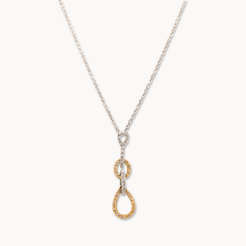 Two-tone Diamond Chain Necklace