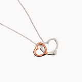 Two-Tone Two Hearts Necklace