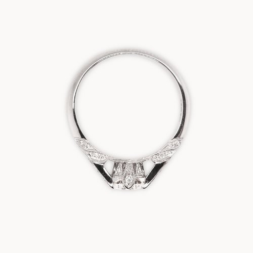 Intricate Detailing Round Diamond Ring