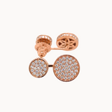 Micro-Pave disc earrings