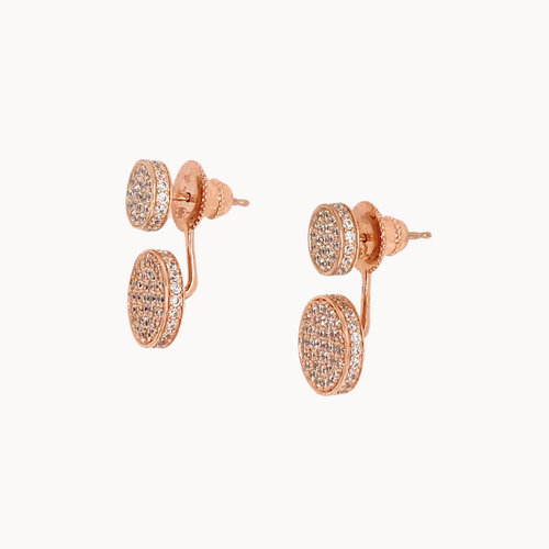 Micro-Pave disc earrings