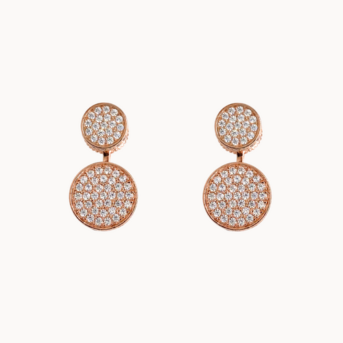 Micro-Pave disc earrings