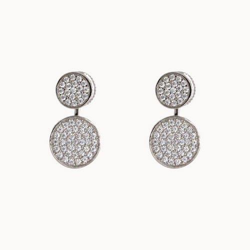 Micro-Pave disc earrings