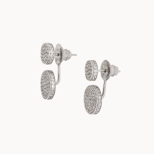 Micro-Pave disc earrings