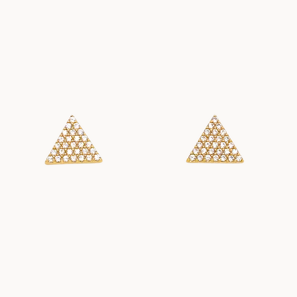 Sparkling Triangle Earrings