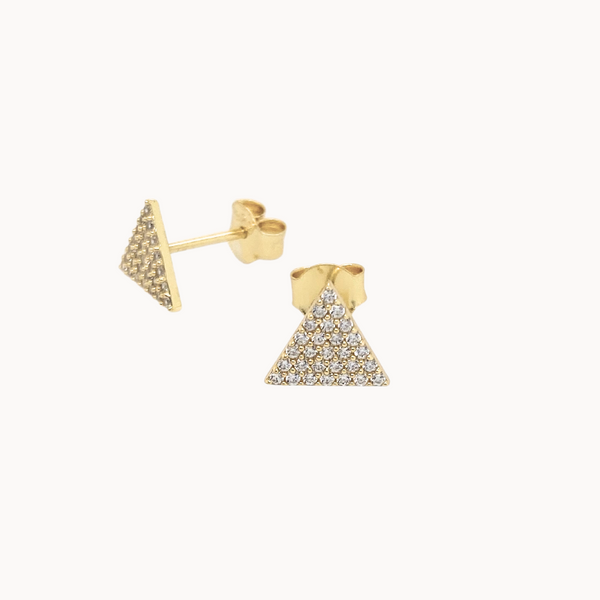 Sparkling Triangle Earrings