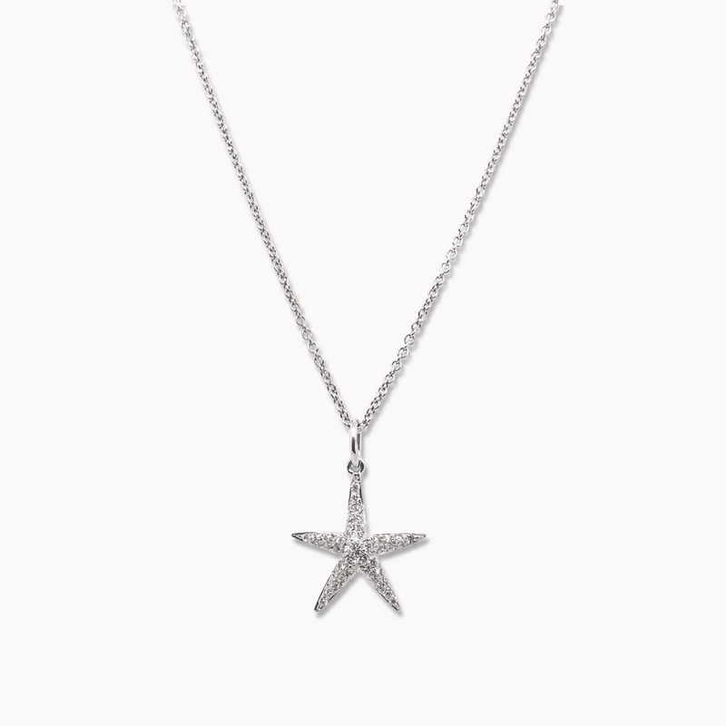 Diamond clearance starfish pendant