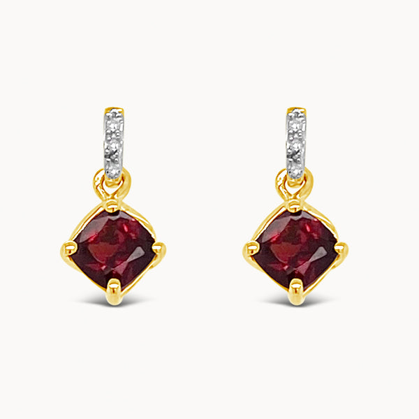 Genuine Red Garnet Sterling Silver Drop Earrings - JCPenney