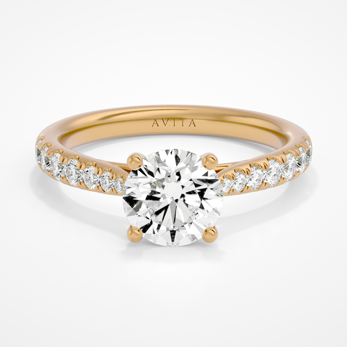 Silvie Round Yellow Gold