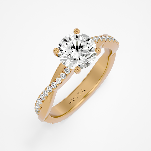 Daisy Round Yellow Gold