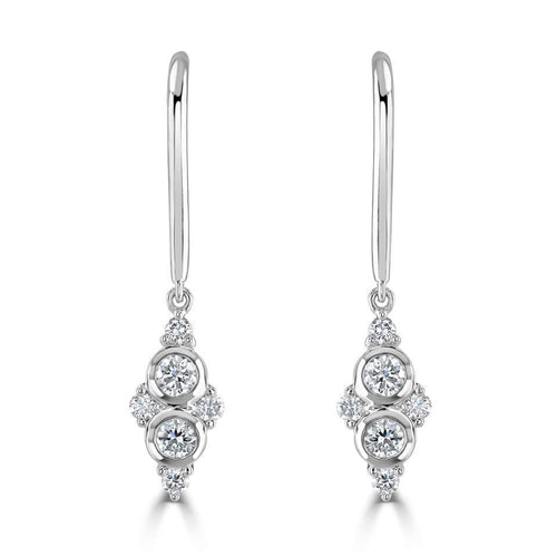 Bouquet Diamond Drop Earrings - Avita Jewellery
